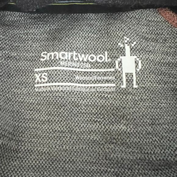 Smartwool Merino Wool 250 1/4 Zip Forest Pattern Base Layer Women Size XS - Picture 4 of 11
